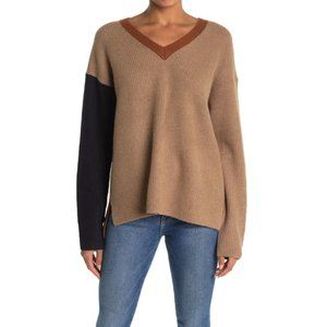 FRENCH CONNECTION RIVER VHARI COLOR BLOCK SWEATER